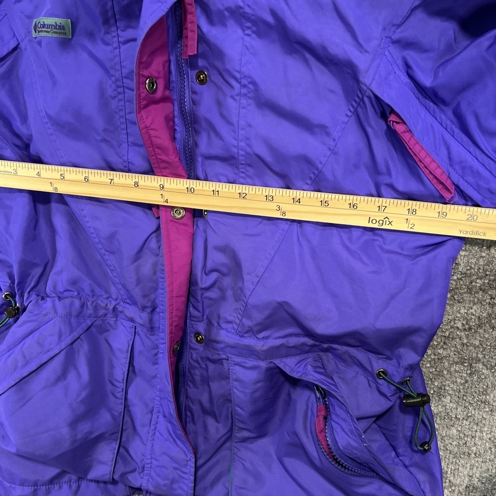 Vintage 90s Columbia Sportswear Colorblock Hooded Shell Jacket Women Small - Picture 8 of 10